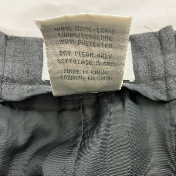 Vintage high waisted grey wool trousers mom pants petite cropped - Picture 7 of 8